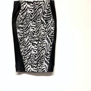 Kardashian Kollection Zebra Pencil Skirt XS